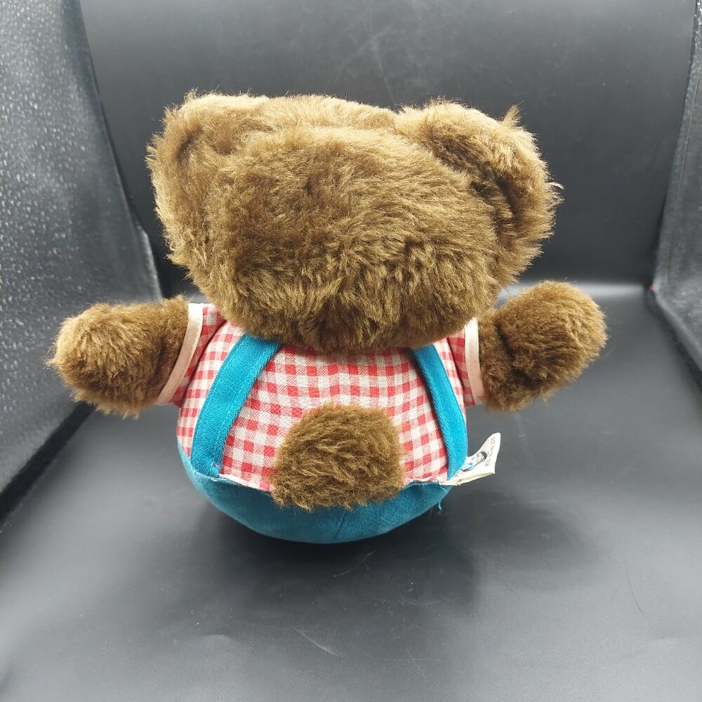 Vintage Fisher Price Roly Poly Round Teddy Bear Plush Chime Musical Baby Toy - Picture 3 of 7